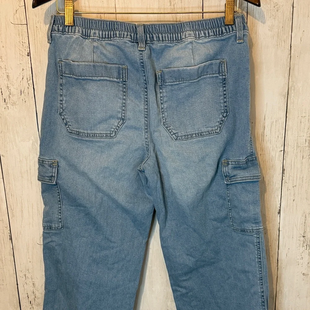 SO Girls 16plus Denim Cargo Wide Leg Jeans